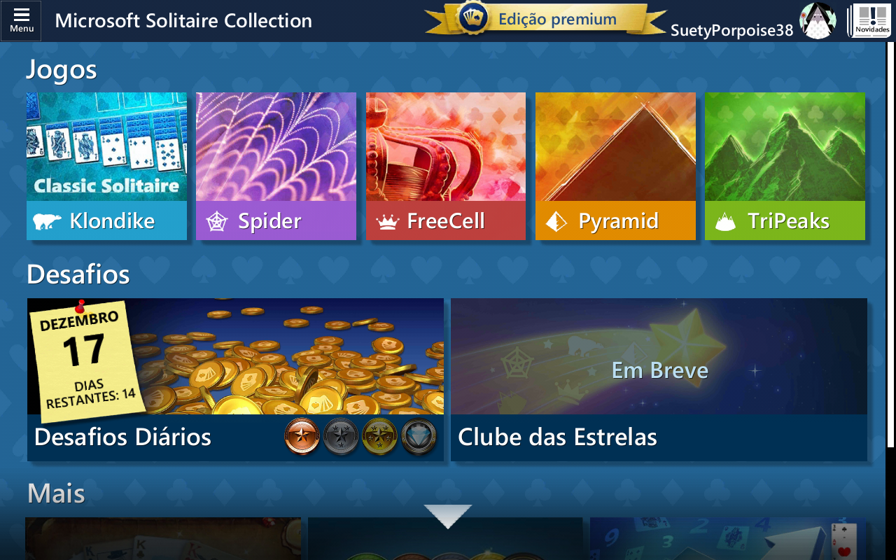 ♦️ Jogo gratuito  Microsoft Solitaire para Android tem