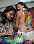 Mink Singh Hot Back Body Paint for Cricket World Cup 2011 ?