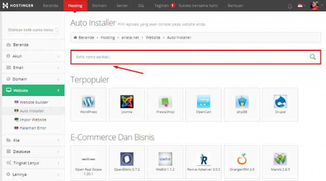 Kolom Pencarian Instalasi Wordpress Hostinger.co.id Kolom Pencarian Instalasi Wordpress Hostinger.co.id
