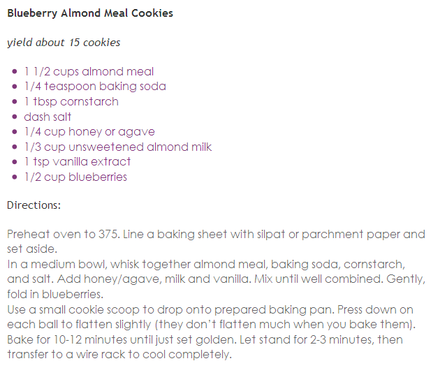 [PALEO] Blueberry Almond Meal Cookies | The Best Paleo CookBook
