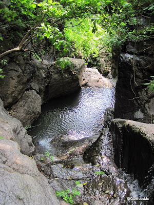 Al final, la primer cascada que no pudimos descender por falta de equipo Arroyo Hondo en Cerro Viejo