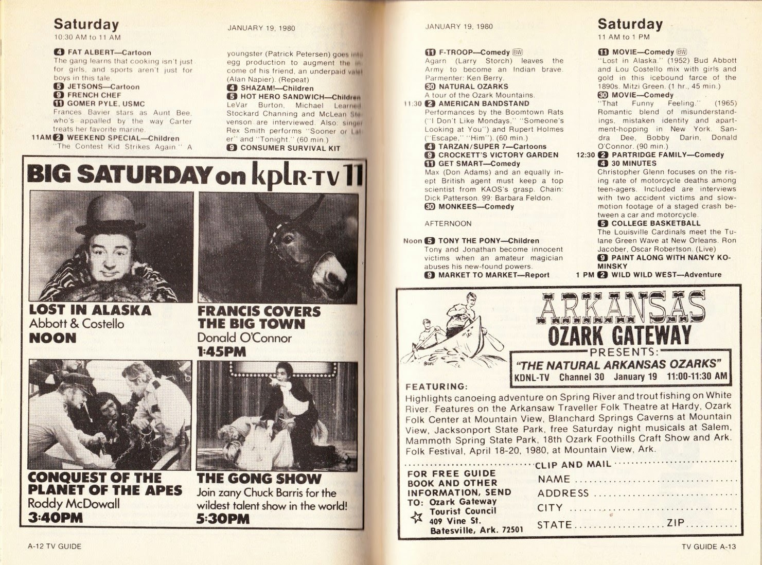 Garage Sale Finds: What was on TV January 19th through 25th, 1980