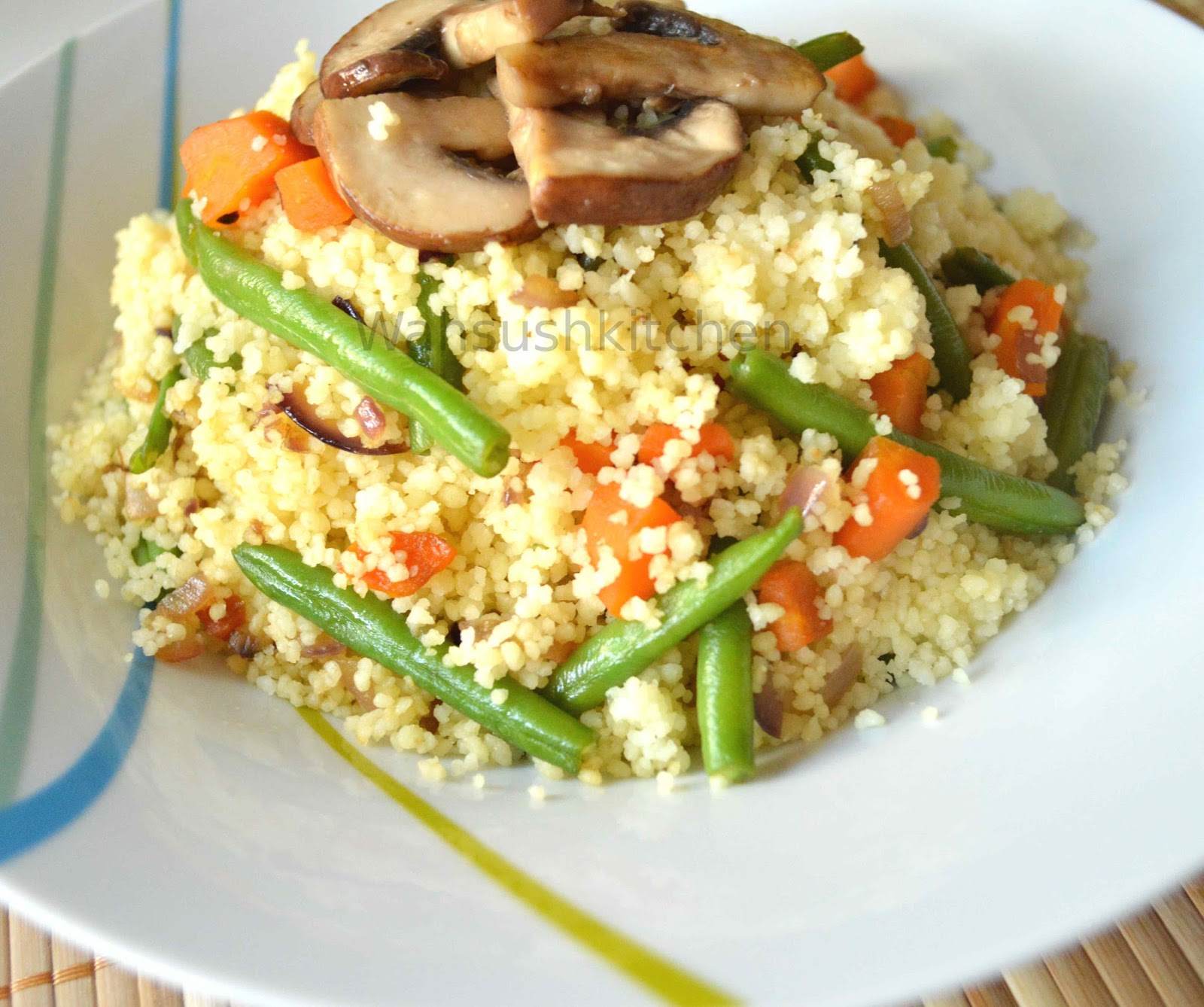 Wah "Sush" kitchen Couscous Salad (Indian Independence Day Special)