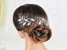 Silver Leaves Hair Vine Bohemian K'Mich Weddings - wedding planning - bridal headpieces - silver leaves hair vine bohemian - esty