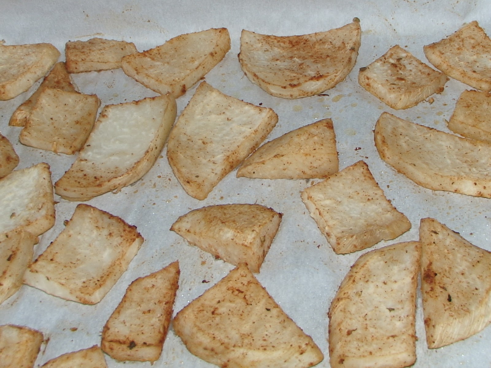Roasted Jicama Chips (OilFree)