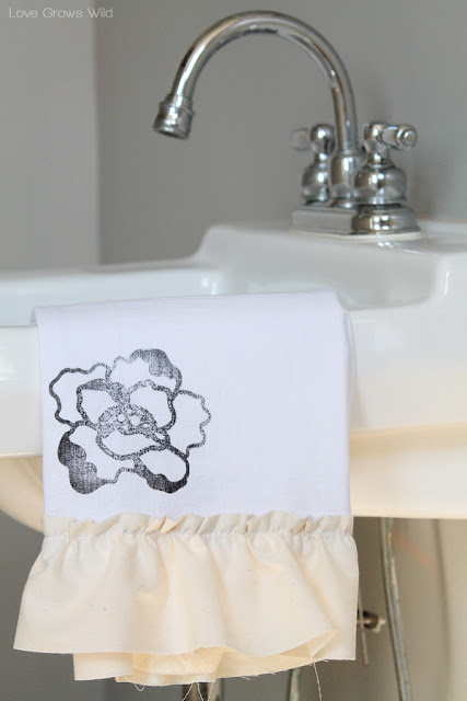 Shabby Chic Ruffled Towel by LoveGrowsWild.com for Design, Dining, and Diapers