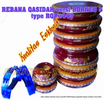 Rebana Qasidah Lasqi versi Borneo 5 kualitas esklusif harga termahal merek Solichin Toip Bumiayu