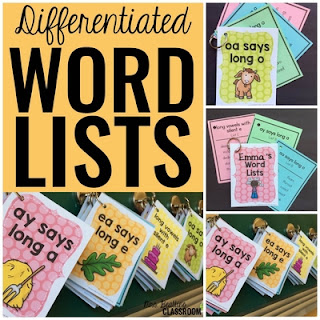 Collage of images of Differentiated Word Lists