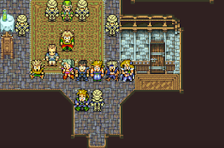 The party reassembles in Narshe in Final Fantasy VI.