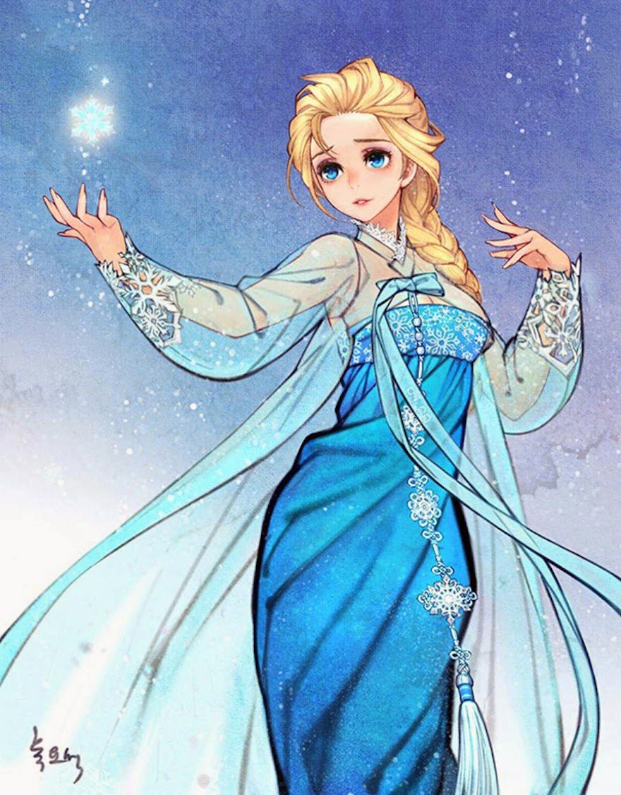 Famous Western Fairytales Get An Eastern Makeover By Korean Artist - Frozen