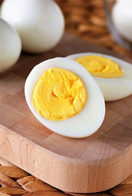 Hard Boiled Egg Cut in Half Image