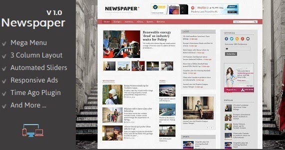 newspaper responsive blogger template newspaper blogger template