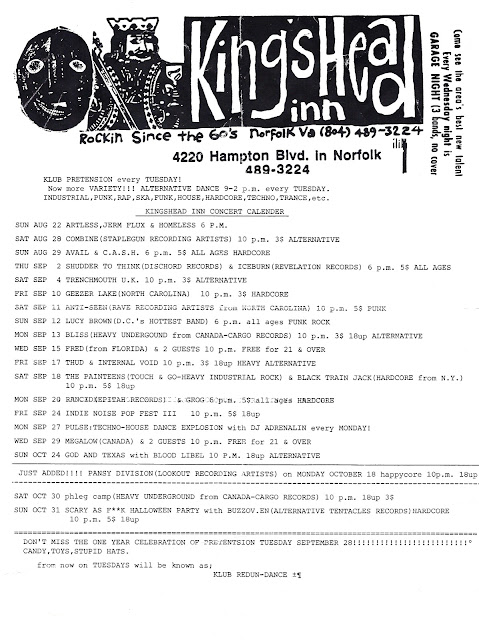 Old Band Flyers - 04 - Kings Head Inn Concert Calendar Old Band Flyers - 04 - Kings Head Inn Concert Calendar
