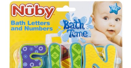 Griffy The Kids: Nuby Foam Bath Letters and Numbers Review