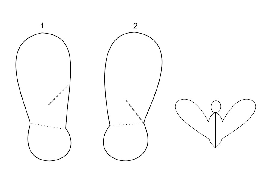 imprime el patron mariposa pop up