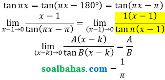bahas limit x per tan