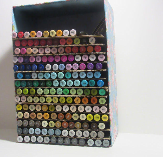 Simply by Pink: DIY Alcohol Marker Storage On Budget