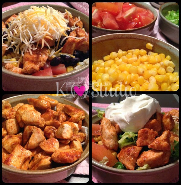 K (heart) Studio Foodie Friday Tortilla Burrito Bowl