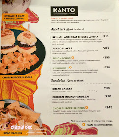 Kanto Cuisine menu at 7107 Culture + Cuisine