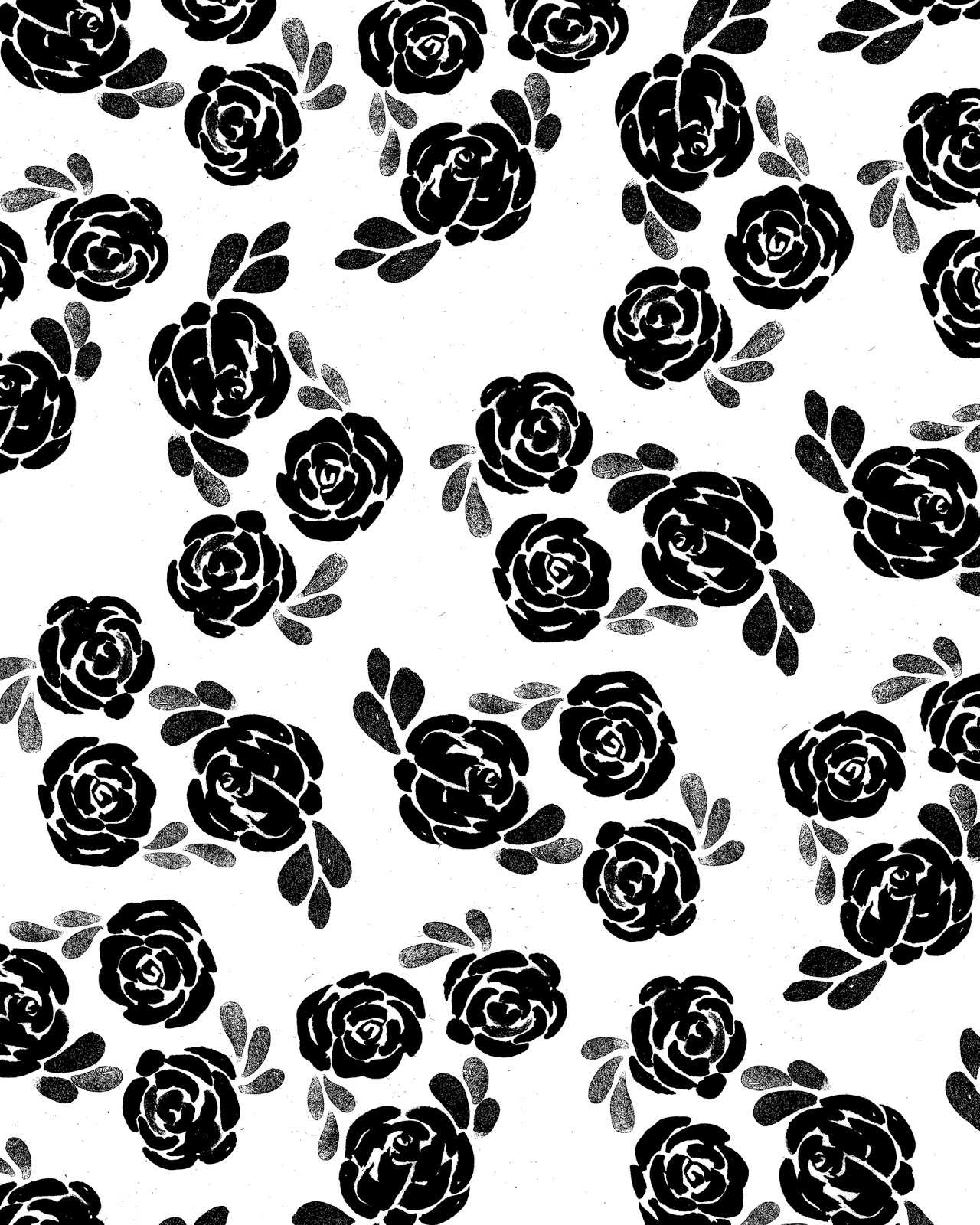 Papier Fabrik Black And White Roses