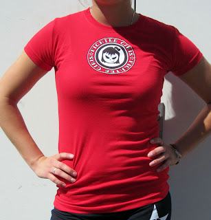 Fighter girls Red Sticker T- Shirt