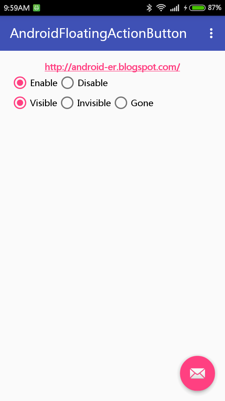 Disable FloatingActionButton - Android learn