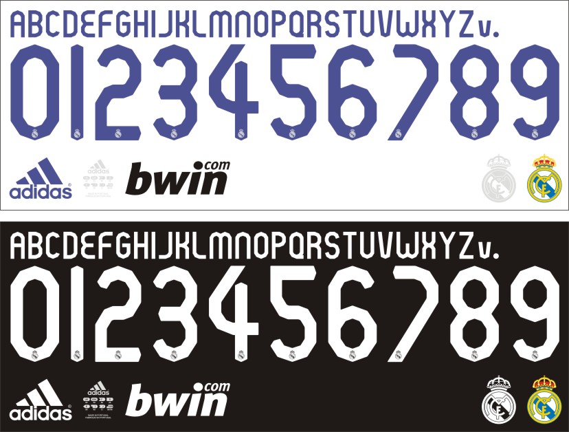 Diseños, vectores y más: Real Madrid 2007 - 2008 tipografía