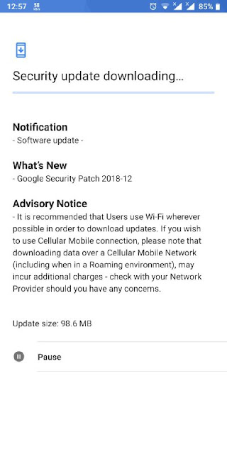 Nokia 7 plus December 2018 Android Security patch