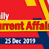 Kerala PSC Daily Malayalam Current Affairs 25 Dec 2019