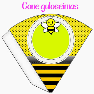 Baby Bee Free Printable Mini Kit. Baby Bee Free Printable Cones.