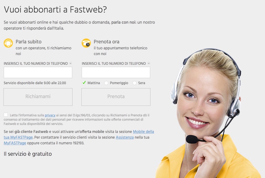Come Farsi Chiamare da Fastweb per Clienti e Non