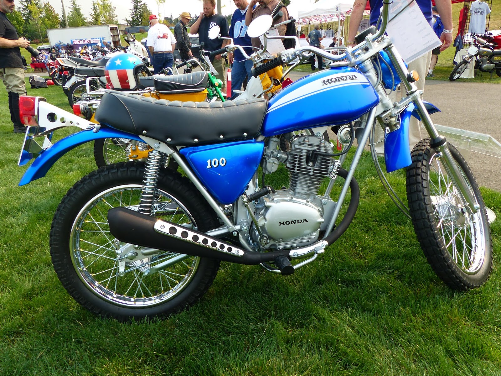 OldMotoDude: 1970 Honda SL100 on display at "The Meet" 2015 Vintage