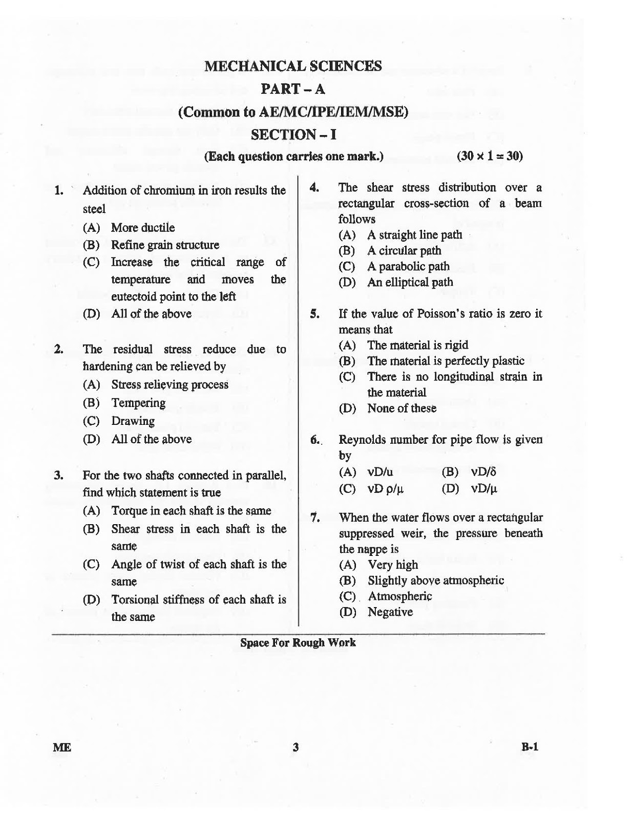 KEA PGCET Question Paper Mechanical Engineering M.Tech 2016 VTU