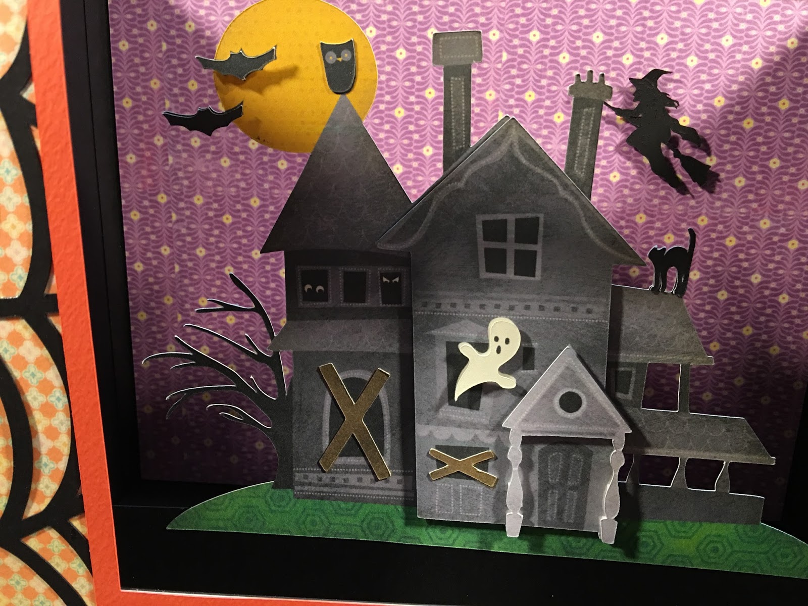 Cricut Haunted House Shadow Box