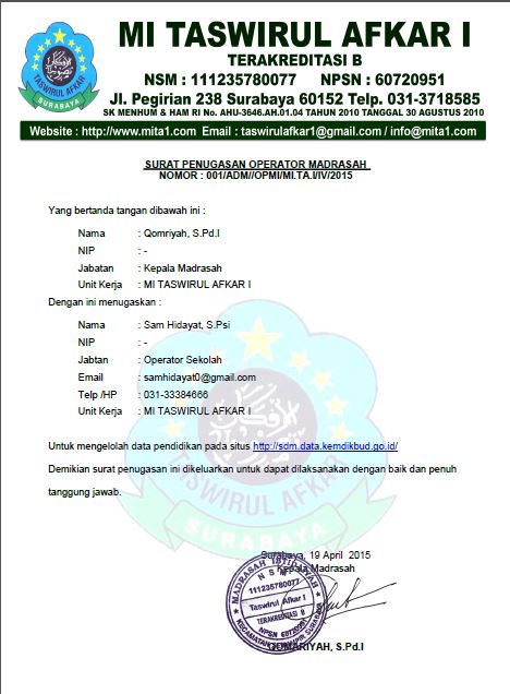 surat tugas infoanda.in