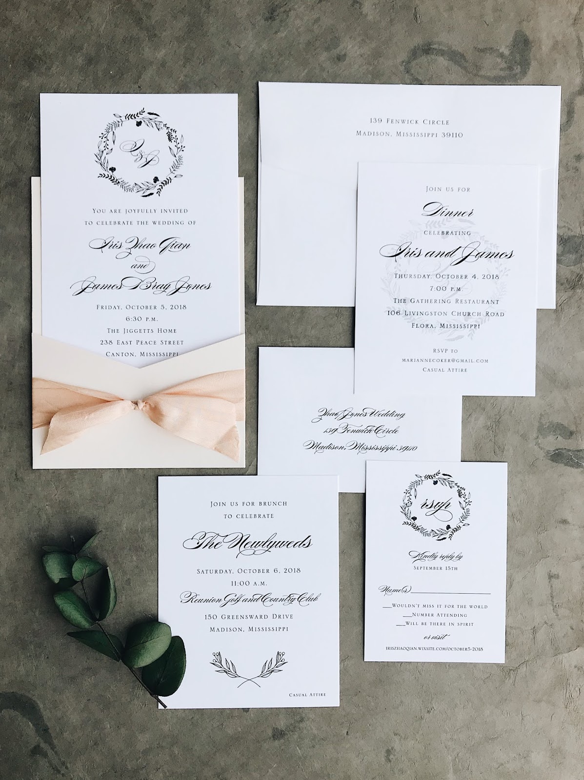 wedding invitations for iris