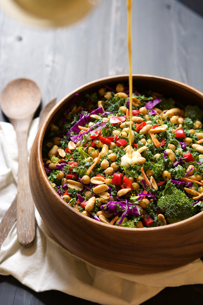 rainbow kale power salad with peanut dijon dressing My Favorite food