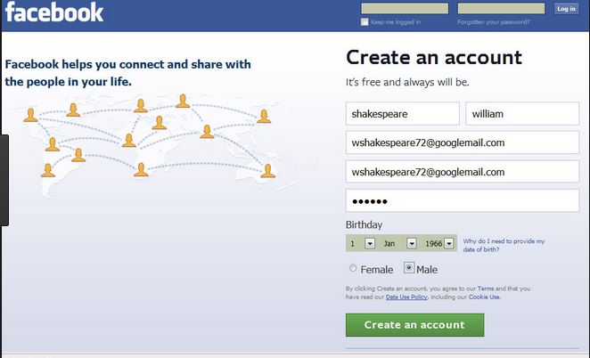 facebook login account open now