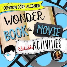 Wonder Book and Movie Compare and Contrast Activities www.traceeorman.com
