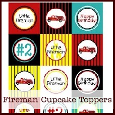 fireman cupcake toppers