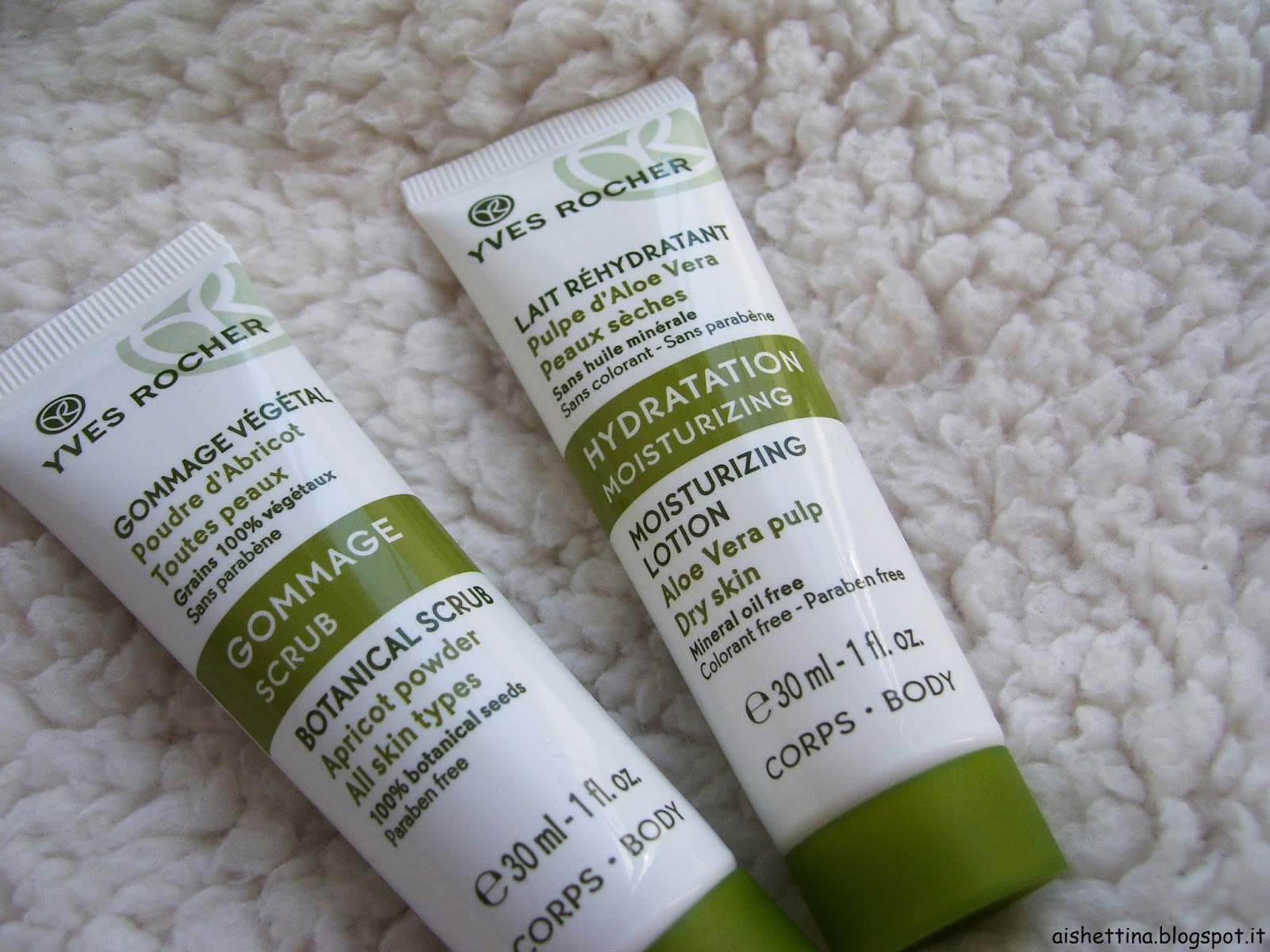 Yves Rocher body products Aishettina