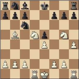 Partida de ajedrez María Dolores Marín, posición después de 11.Cd5!