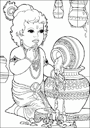 krishna lord coloring sketch template mathaji