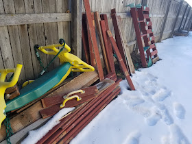 Decorative Wood Sled, Over The Apple Tree