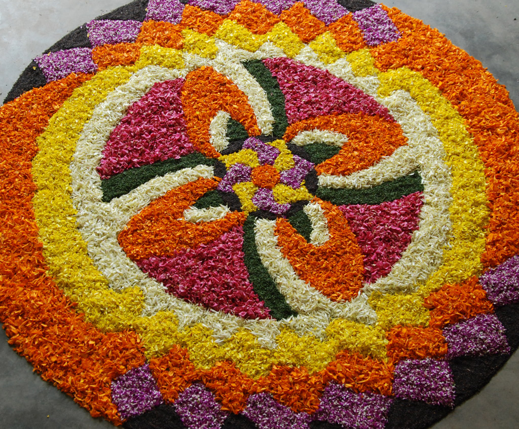 Worlds Largest collection of Pookalams (Flower Carpet) Complicated Pookalam Designs