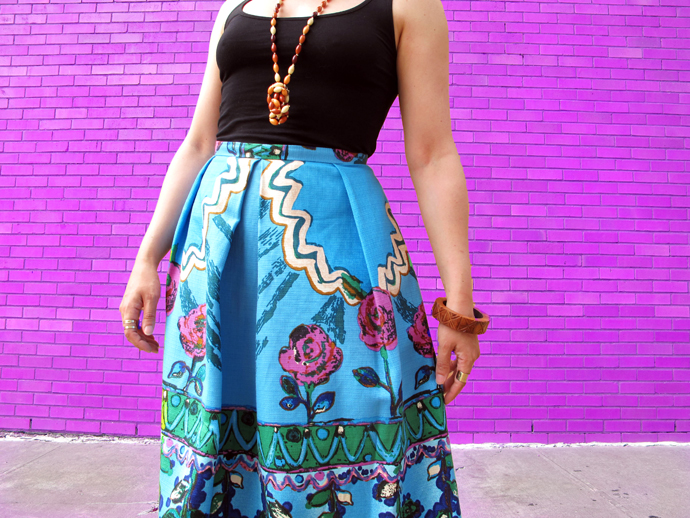 oonaballoona | a sewing blog | anna sui mood fabrics | linen maxi skirt