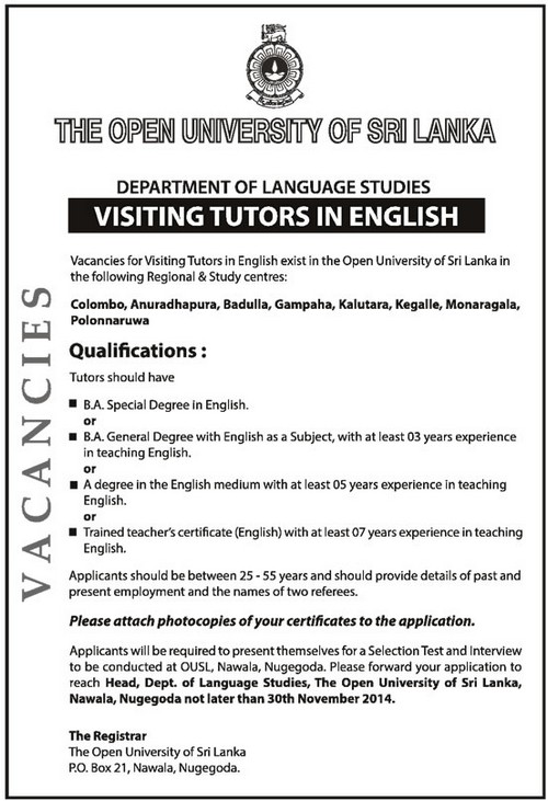 Vacancies at The Open University