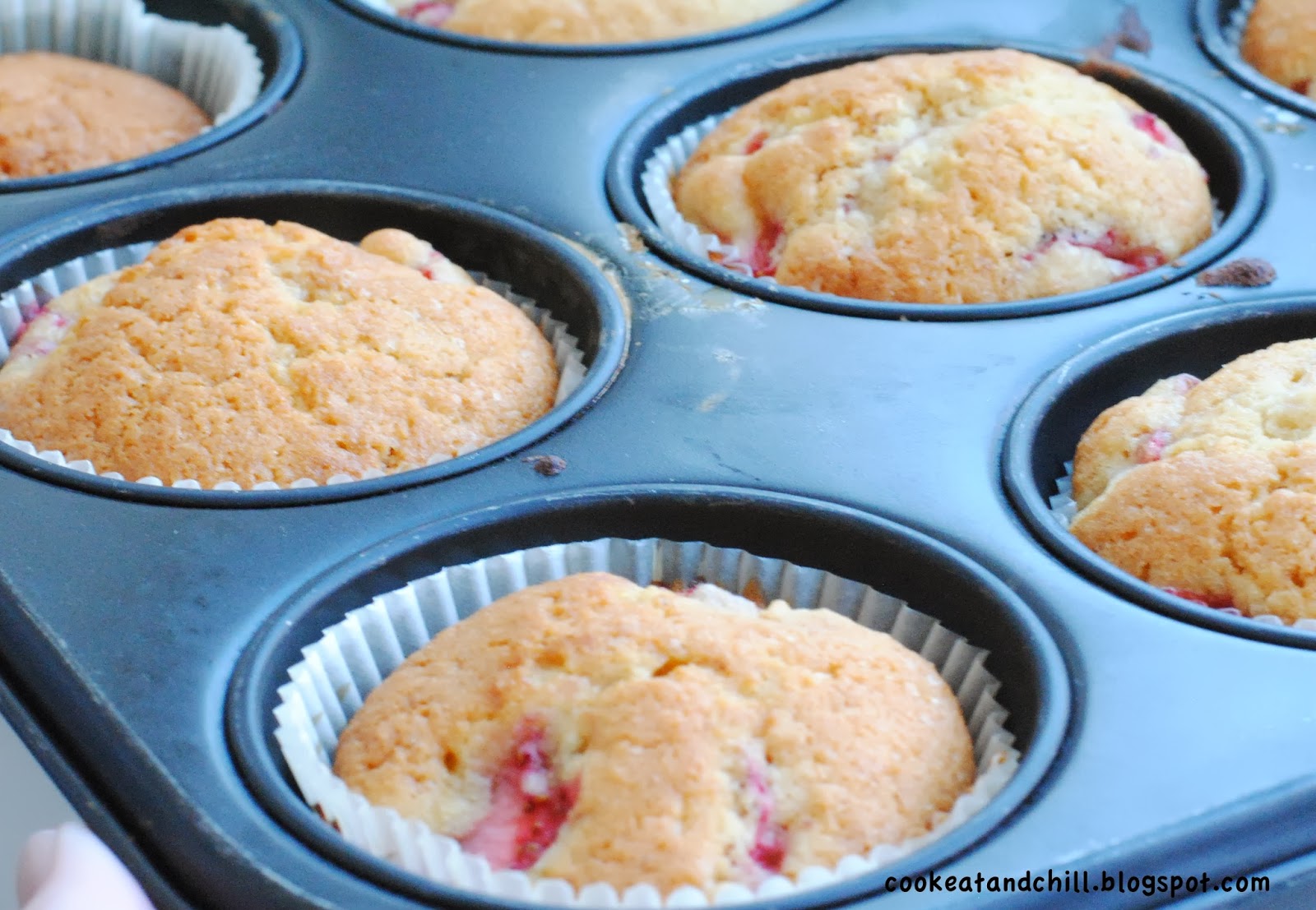 cook eat and chill(i): Ahornsirup-Erdbeer-Muffins