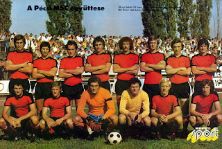 Fanion Vintage HONGRIE 8 - MSC Pecsi, Années 80, Dimensions 10x16cm - Collection Football