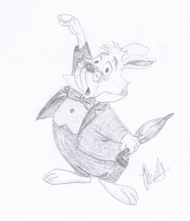 Disney Illustration Study: Alice in Wonderland, The White Rabbit